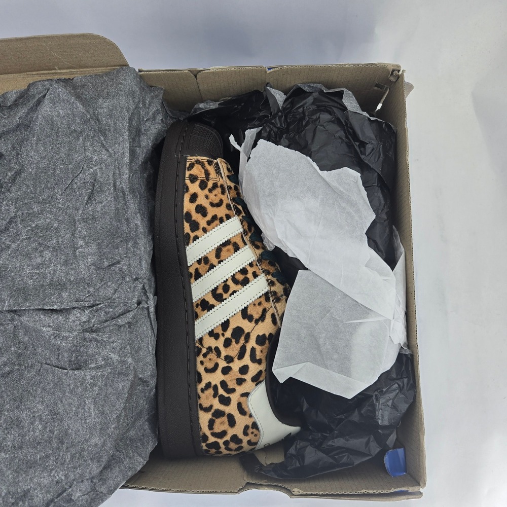 Adidas Superstar II W Leopard Pony Hair Sneakers KI4203 Womens 9.5 Brown Black - Picture 6 of 15